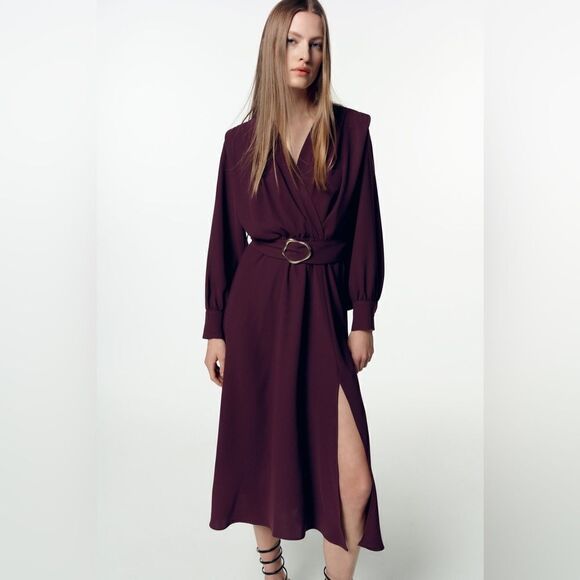 Zara Belted Dress New - Picture 4 of 11